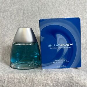 AVON Blue Rush For Men Eau de Toilette Spray 75ml 2.5 fl oz NIB Discontinued